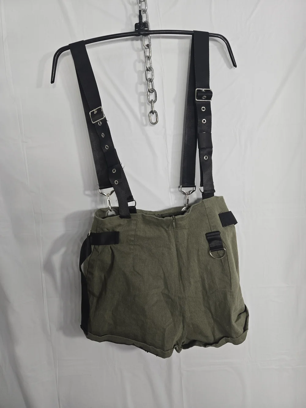36 Point 5 Black Jumpsuit with Olive Utility Shor